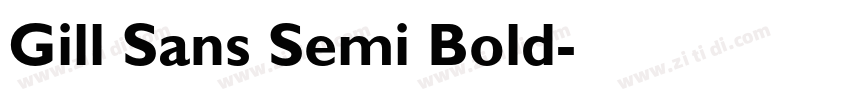 Gill Sans Semi Bold字体转换